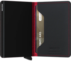 Secrid Slimwallet Perforated Black-Red mit Gravur - SPf-Black-Red