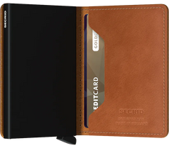 Secrid Slimwallet Perforated Cognac mit Gravur - SPf-Cognac