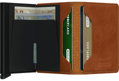 Secrid Slimwallet Perforated Cognac mit Gravur - SPf-Cognac