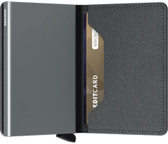 Secrid Slimwallet Twist Grey mit Gravur - STw-Grey