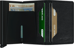Secrid Slimwallet Veg Black-Black mit Gravur - SVg-Black-Black