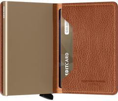 Secrid Slimwallet Veg Caramello Sand mit Gravur - SVg-Caramello-Sand