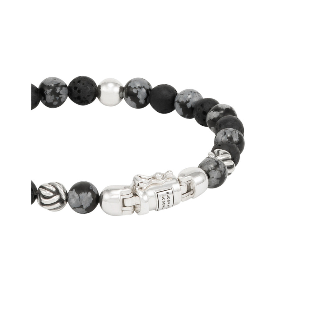 Buddha to Buddha Herren Armband Spirit Bead Grau