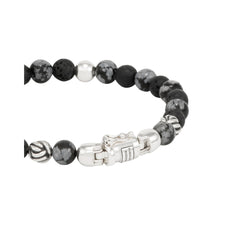 Buddha to Buddha Herrenarmband Spirit Bead Grau