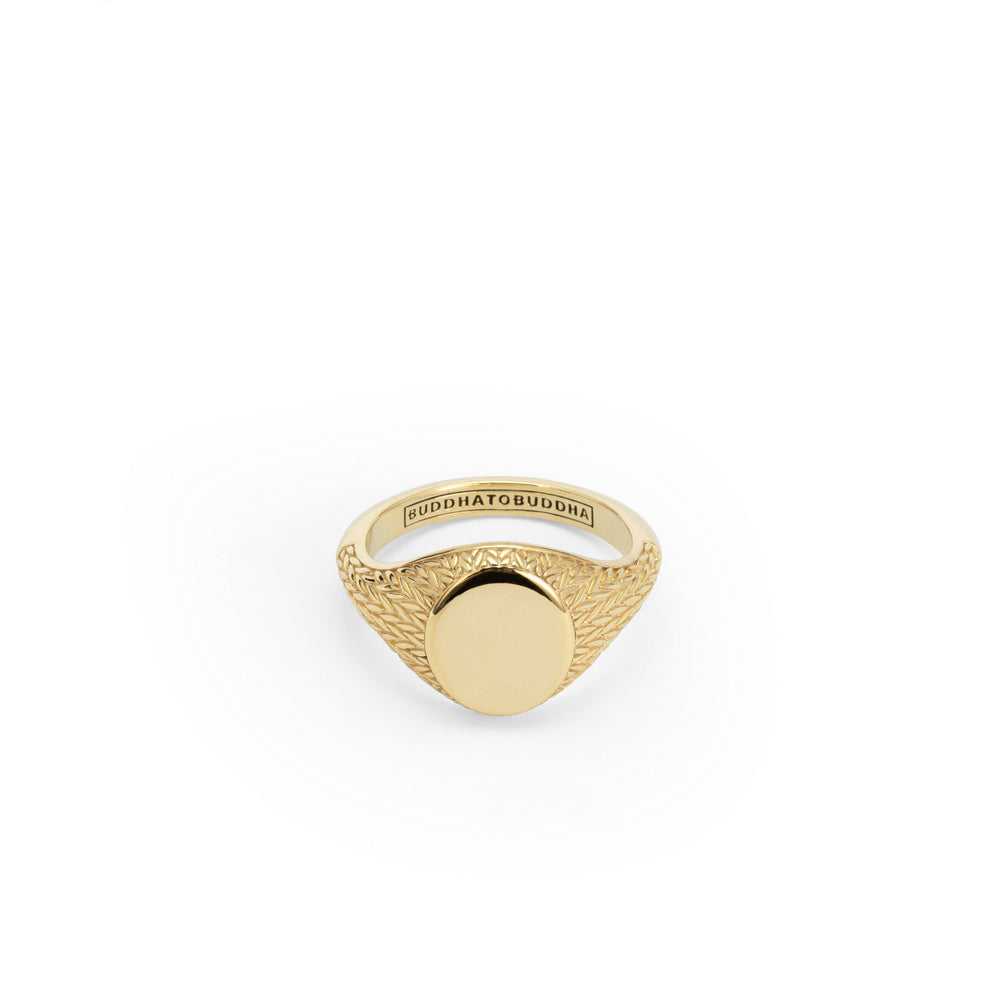 Buddha to Buddha Herren Siegelring Ellen Gold Vermeil