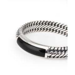 Buddha to Buddha Herrenring Ben Mini mit Onyx Silber