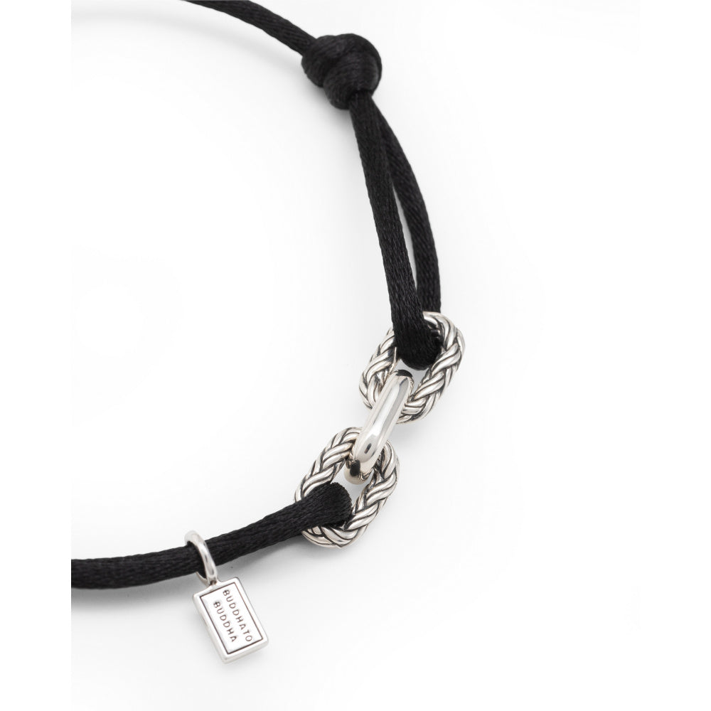 Buddha to Buddha Herren Armband Katja Kordel Schwarz