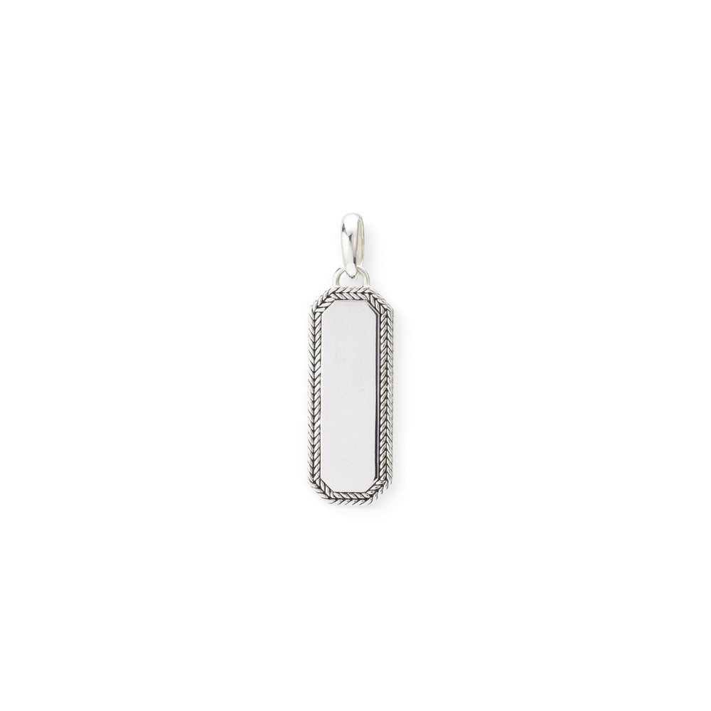 Buddha to Buddha Anhänger Octagon Tag Silber