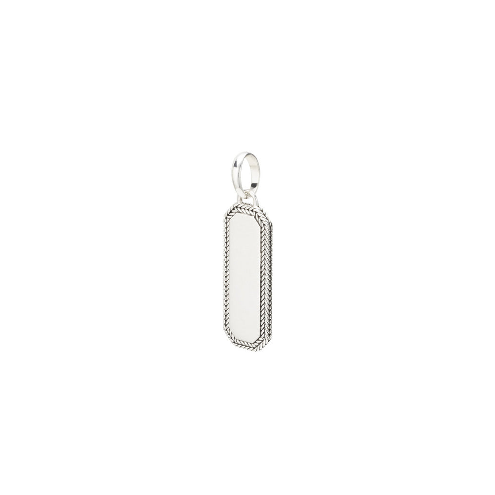 Buddha to Buddha Anhänger Octagon Tag Silber