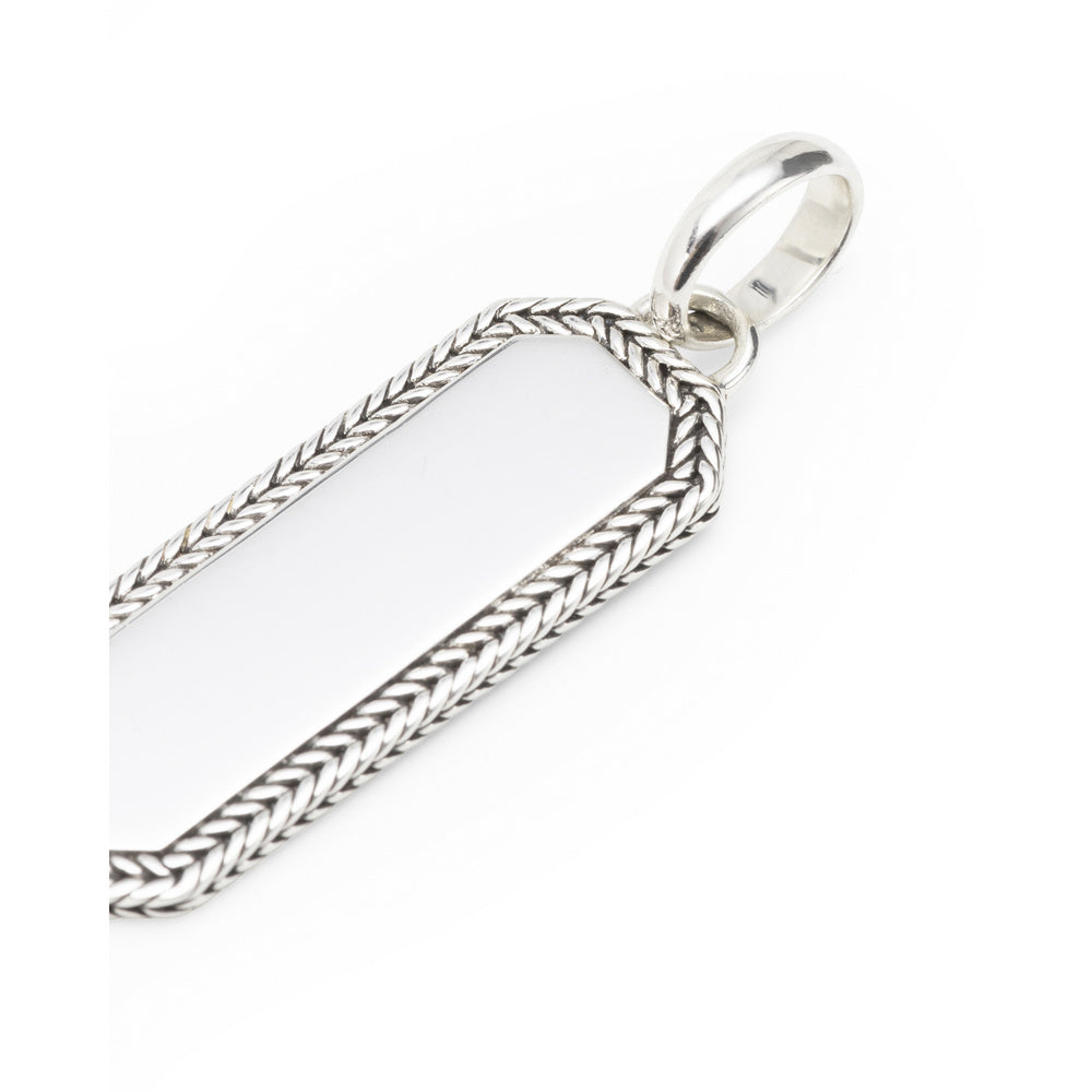 Buddha to Buddha Anhänger Octagon Tag Silber
