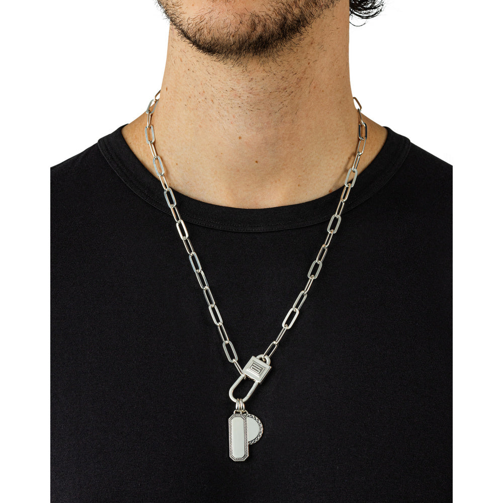Buddha to Buddha Anhänger Octagon Tag Silber