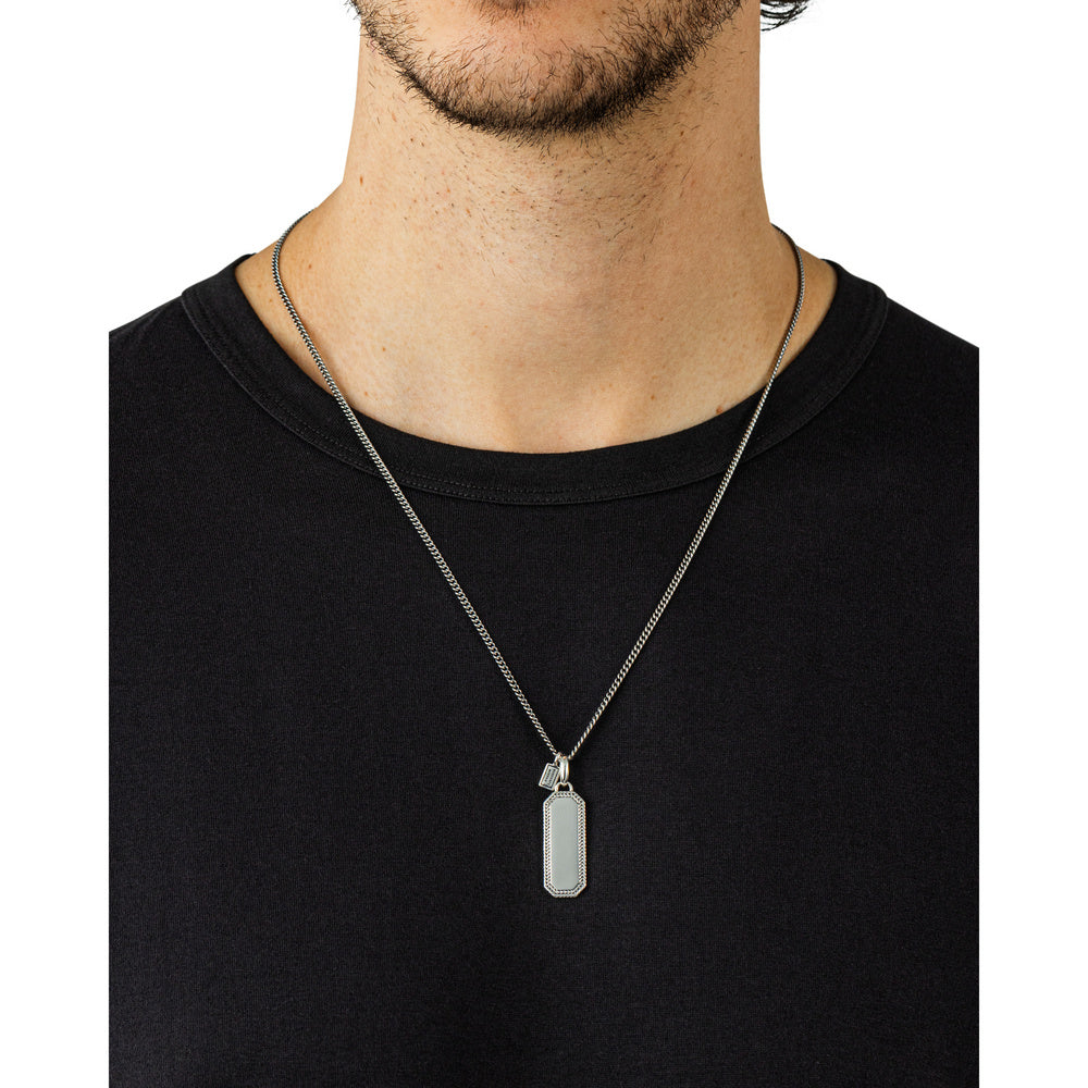 Buddha to Buddha Anhänger Octagon Tag Silber