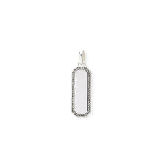 Buddha to Buddha Anhänger Octagon Tag Silber