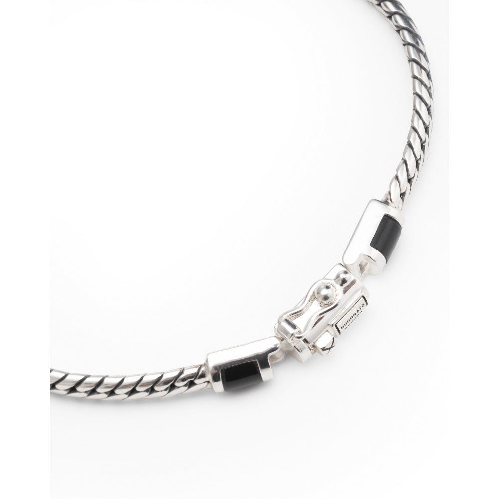 Buddha to Buddha Herrenarmband Ben Mini Onyx Silber