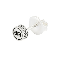 Buddha to Buddha Herren Logo-Ohrstecker Barbara Silber