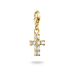 THOMAS SABO Charm-Anhänger Kreuz mit Zirkonia Silber - 0054-051-14