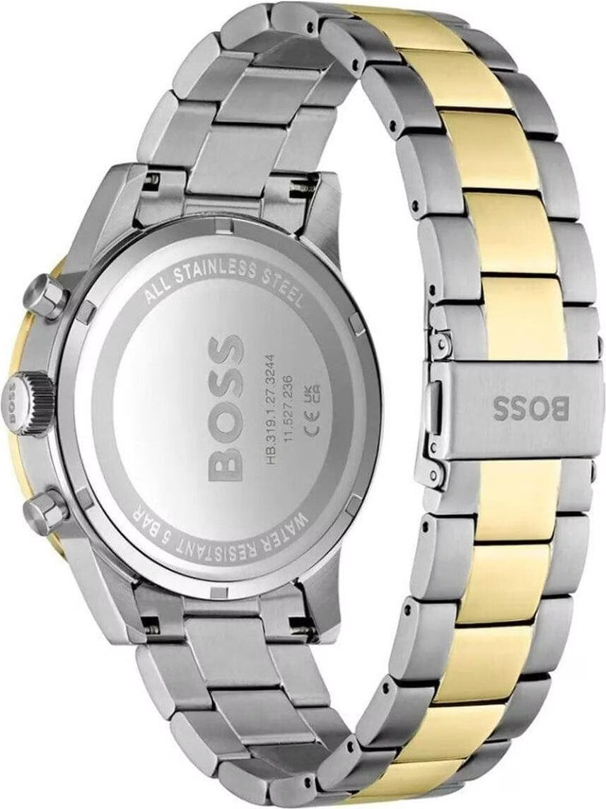 Hugo Boss Allure Chronograph 44mm Uhr Silber Blau