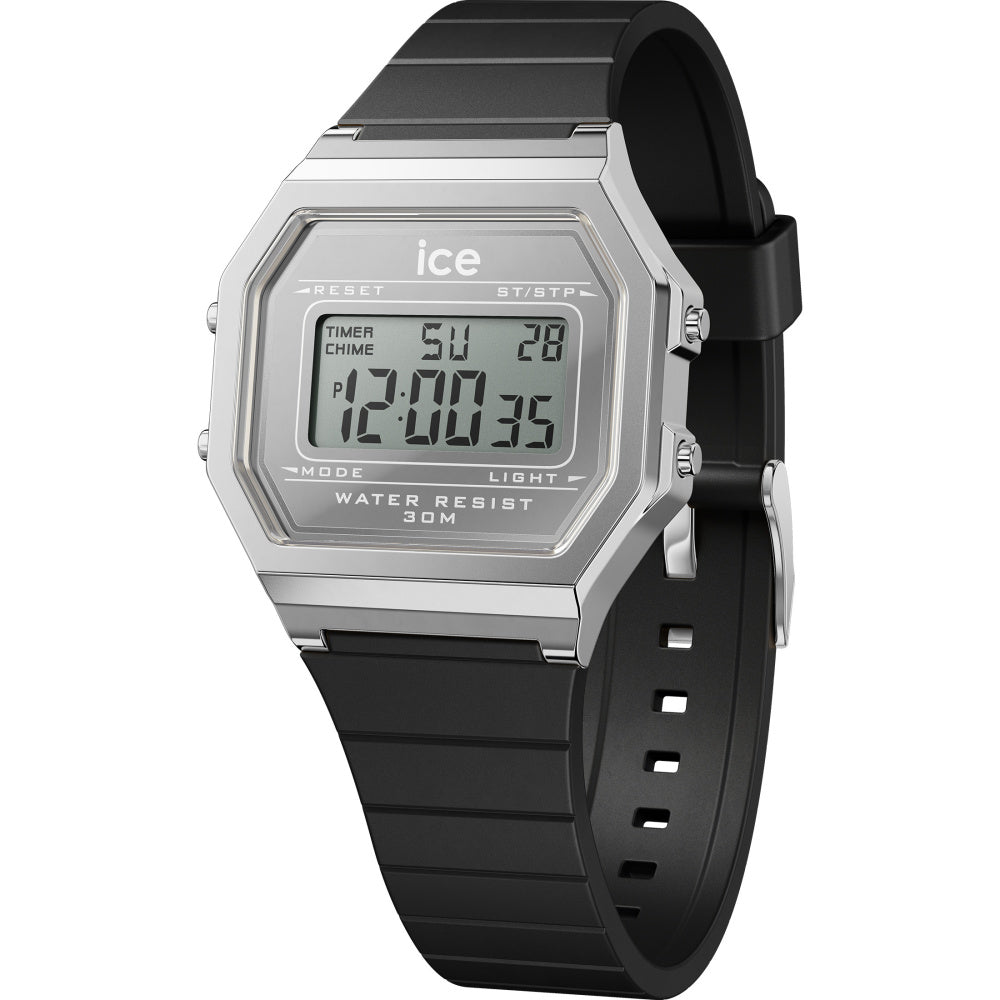ICE Damenuhr ICE digit retro metal Schwarz