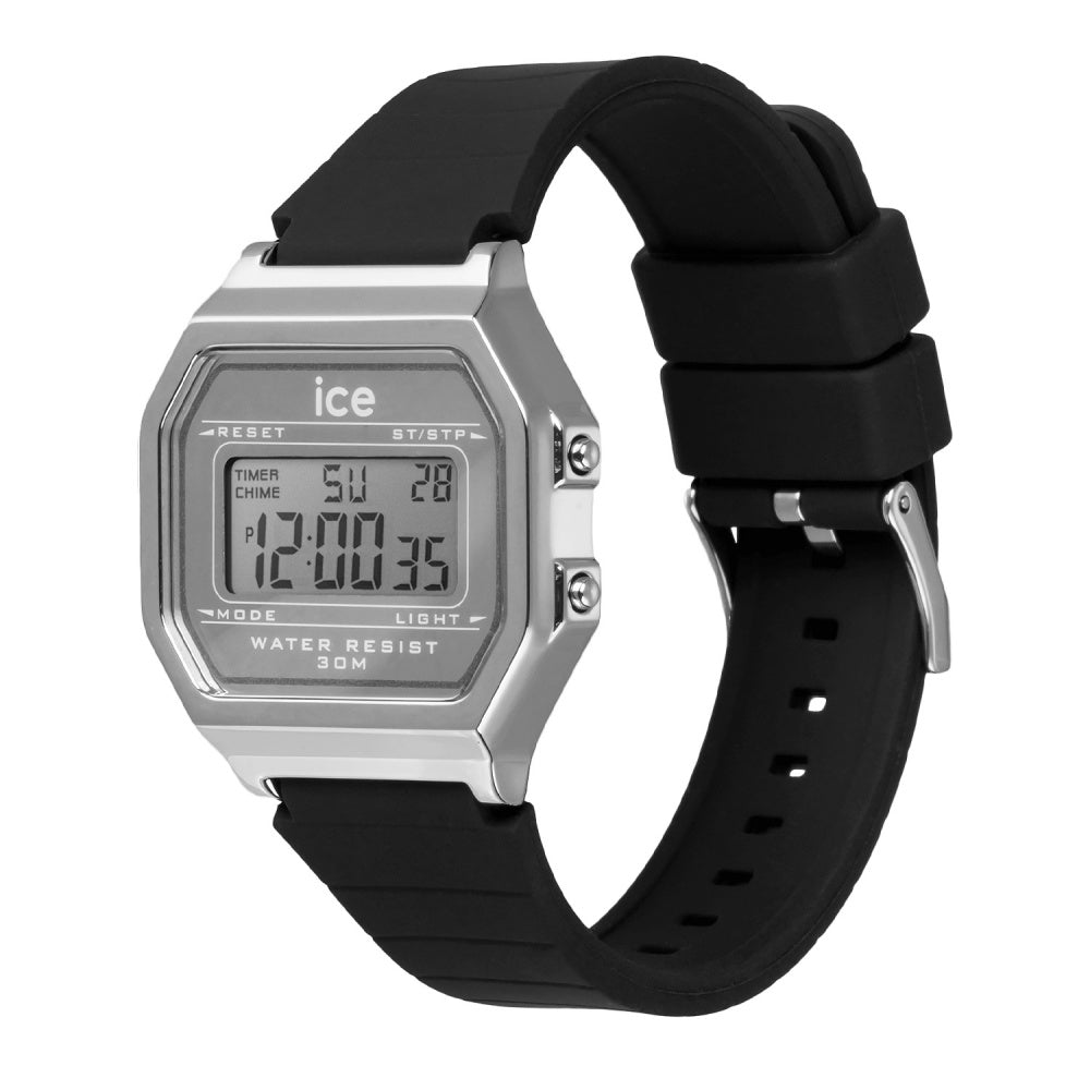 ICE Damenuhr ICE digit retro metal Schwarz