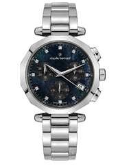 Claude Bernard Dress Code Damen Chronograph Perlmutt 36 mm