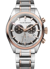 Claude Bernard Proud Heritage Herren Chronograph Silber 42 mm