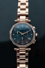 Claude Bernard Dress Code Damen Chronograph Perlmutt Roségold 36 mm