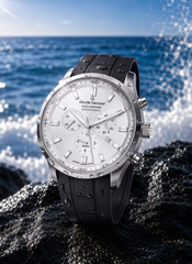 Claude Bernard Aquarider Herren Chronograph Silber 44 mm