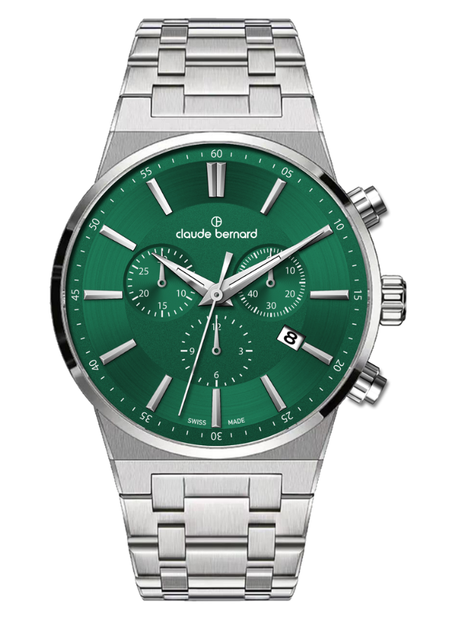 Claude Bernard NEO 1973 Herren Chronograph Grün 41 mm