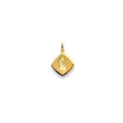  Jungfrau Sternzeichen Anhänger 18 Karat Gelbgold 750, 13x 13mm