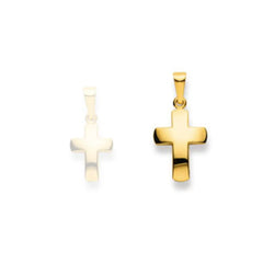 Kreuz Gelbgold Anhänger 18 Karat Gold-750, 21 x 14 mm - Unisex Schmuck