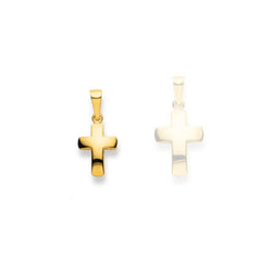 Kreuz Gelbgold Anhänger 18 Karat Gold-750, 12 x 9 x 3 mm