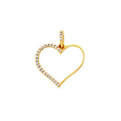 Pendentif coeur en or 18 carats - 750