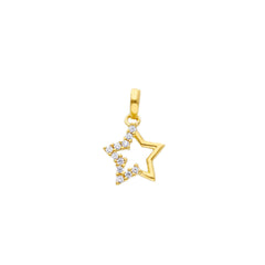 Pendentif étoile en or 18 carats - 750