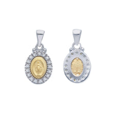 Pendentif religieux en or 18 carats - 750 bicolore - 263866