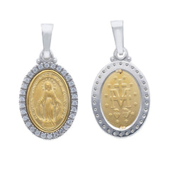Pendentif religieux en or 18 carats - 750 bicolore - 263866