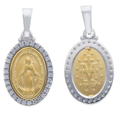 Pendentif religieux en or 18 carats - 750 bicolore - 165791