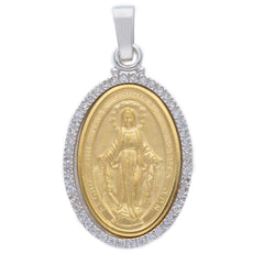 Pendentif religieux en or 18 carats - 750 bicolore - 263866