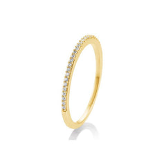 Breuning 18 Karat Gold Memoire Ring mit 28 Diamanten 0.112 ct. - 41/86617