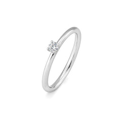 Bague de fiançailles Breuning en or 18 carats, 4 griffes, sertie de diamants - 41/06258
