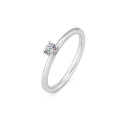 Bague de fiançailles Breuning en or 18 carats, 4 griffes, sertie de diamants - 41/06258