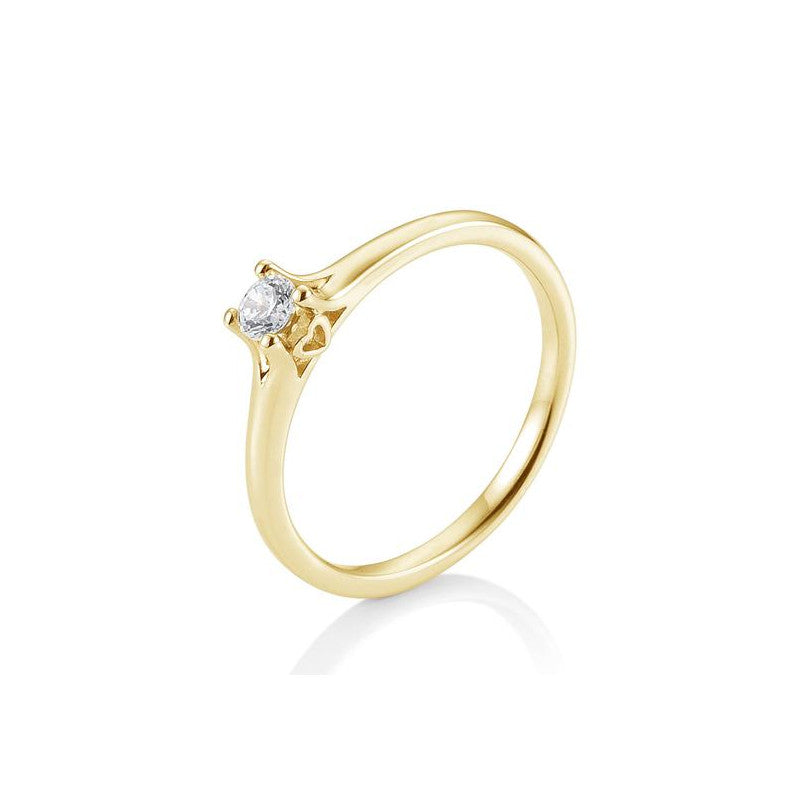 18 Karat Gold Verlobungsring 4er Krappe mit Diamanten - 41/05883