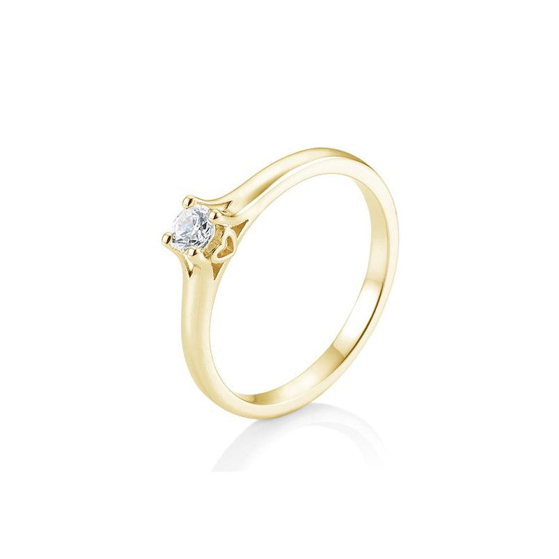 18 Karat Gold Verlobungsring 4er Krappe mit Diamanten - 41/05883