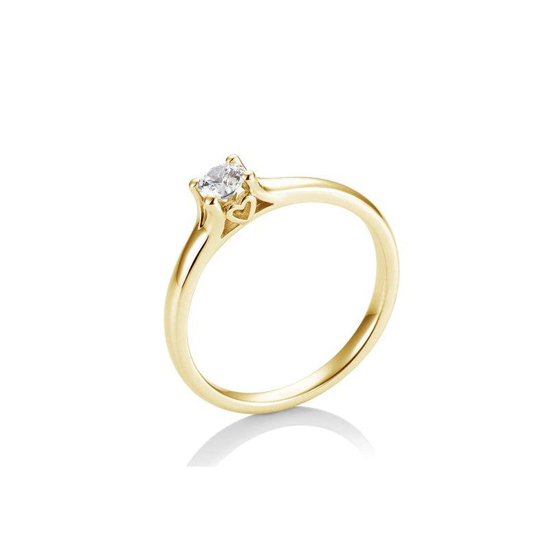 18 Karat Gold Verlobungsring 4er Krappe mit Diamanten - 41/05883