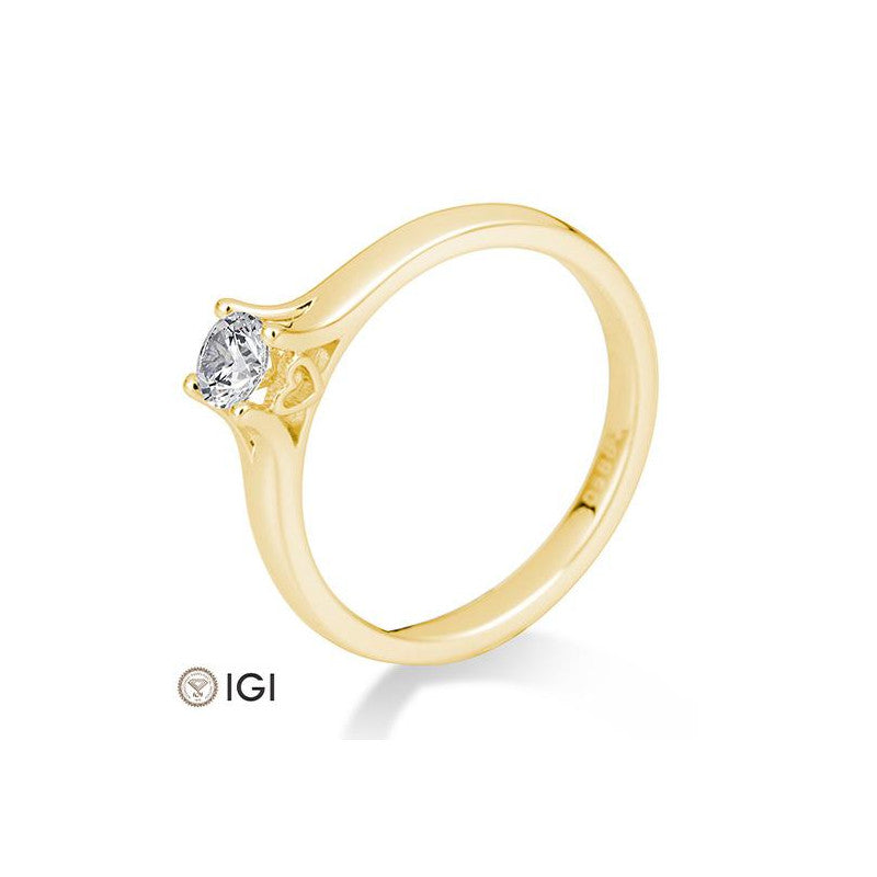 18 Karat Gold Verlobungsring 4er Krappe mit Diamanten - 41/05883
