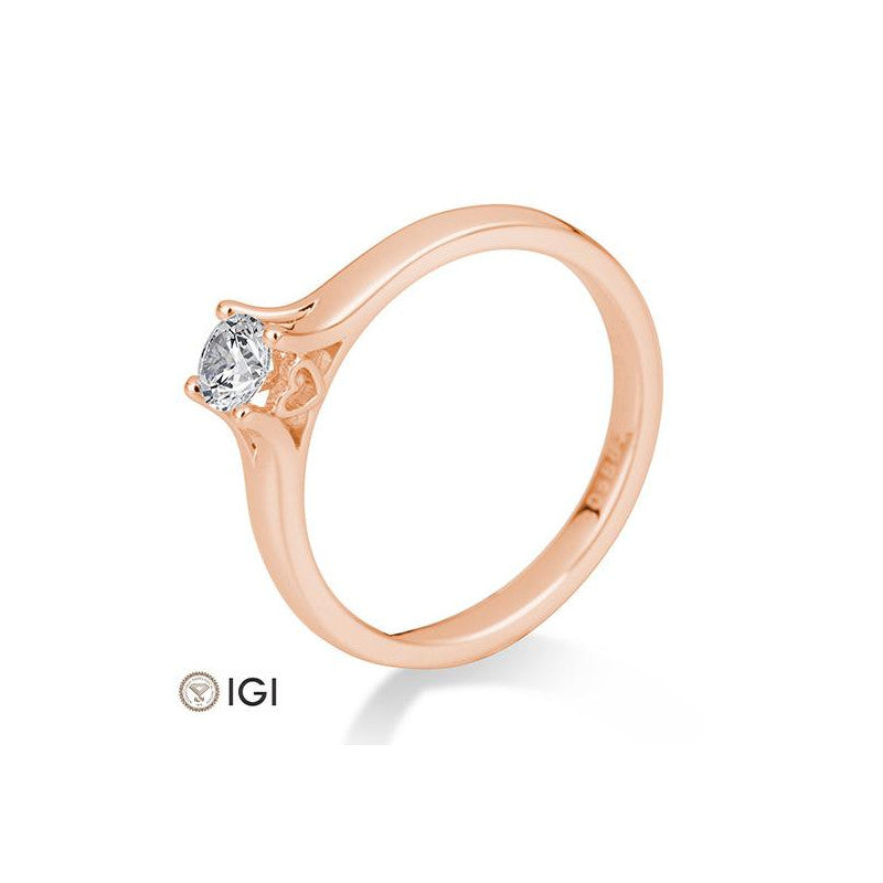 18 Karat Gold Verlobungsring 4er Krappe mit Diamanten - 41/05883