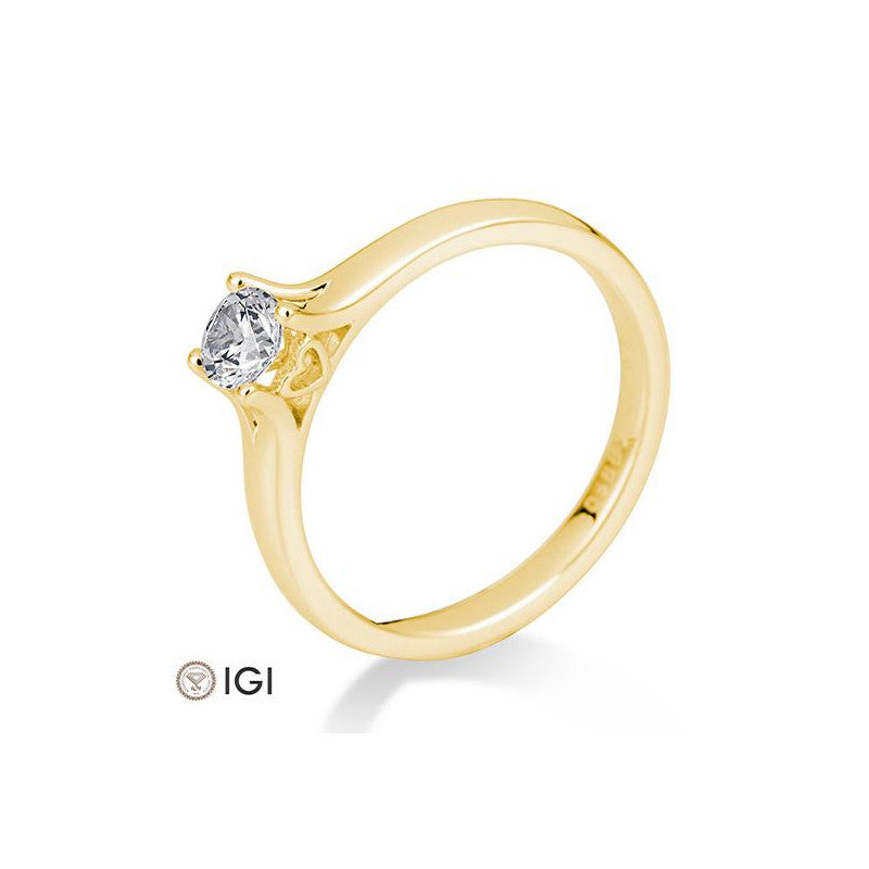 18 Karat Gold Verlobungsring 4er Krappe mit Diamanten - 41/05883