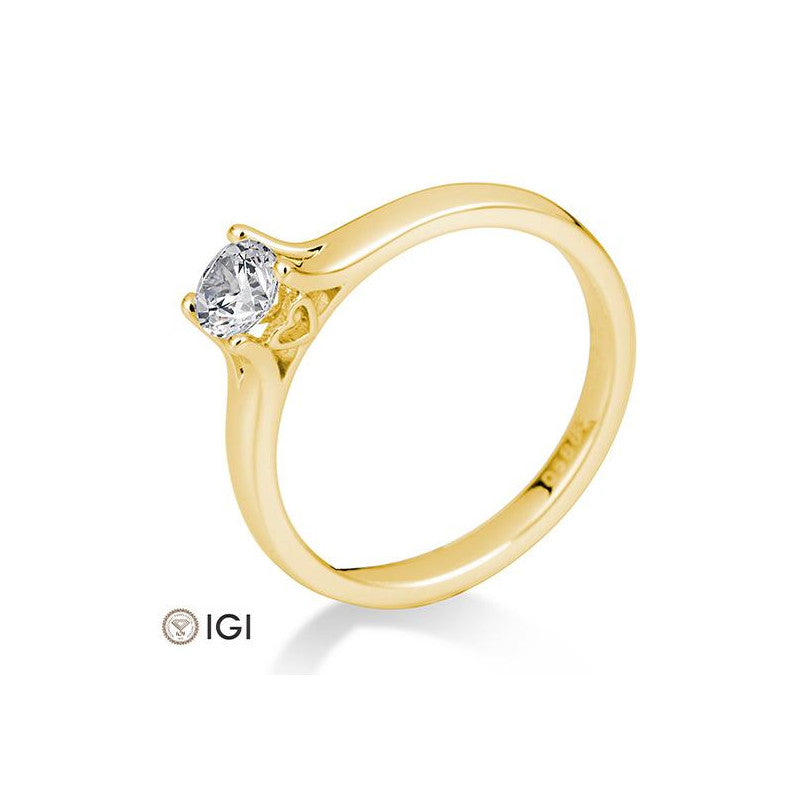 18 Karat Gold Verlobungsring 4er Krappe mit Diamanten - 41/05883