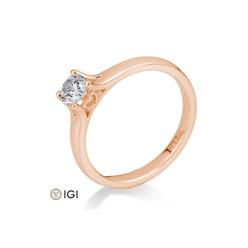 18 Karat Gold Verlobungsring 4er Krappe mit Diamanten - 41/05883