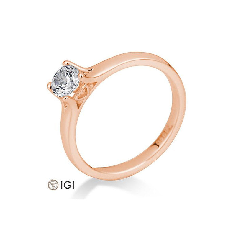 18 Karat Gold Verlobungsring 4er Krappe mit Diamanten - 41/05883