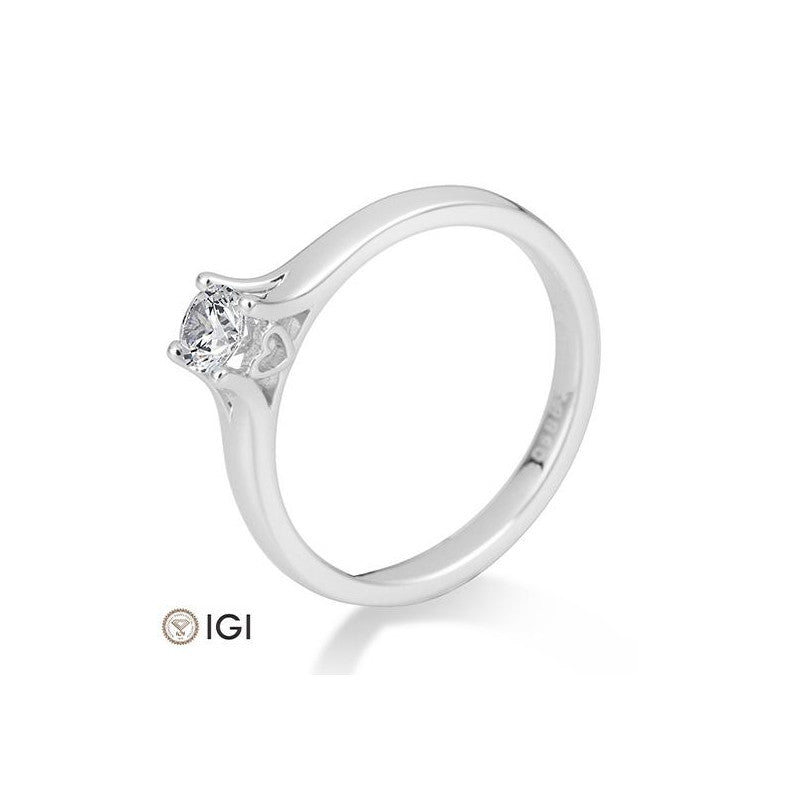 18 Karat Gold Verlobungsring 4er Krappe mit Diamanten - 41/05883